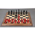 3.9" Alban Staunton Chess Set- Chess Pieces Only- Double Weighted Red & Black Dyed Wood - Warehouse Clearance - USA Shipping Only