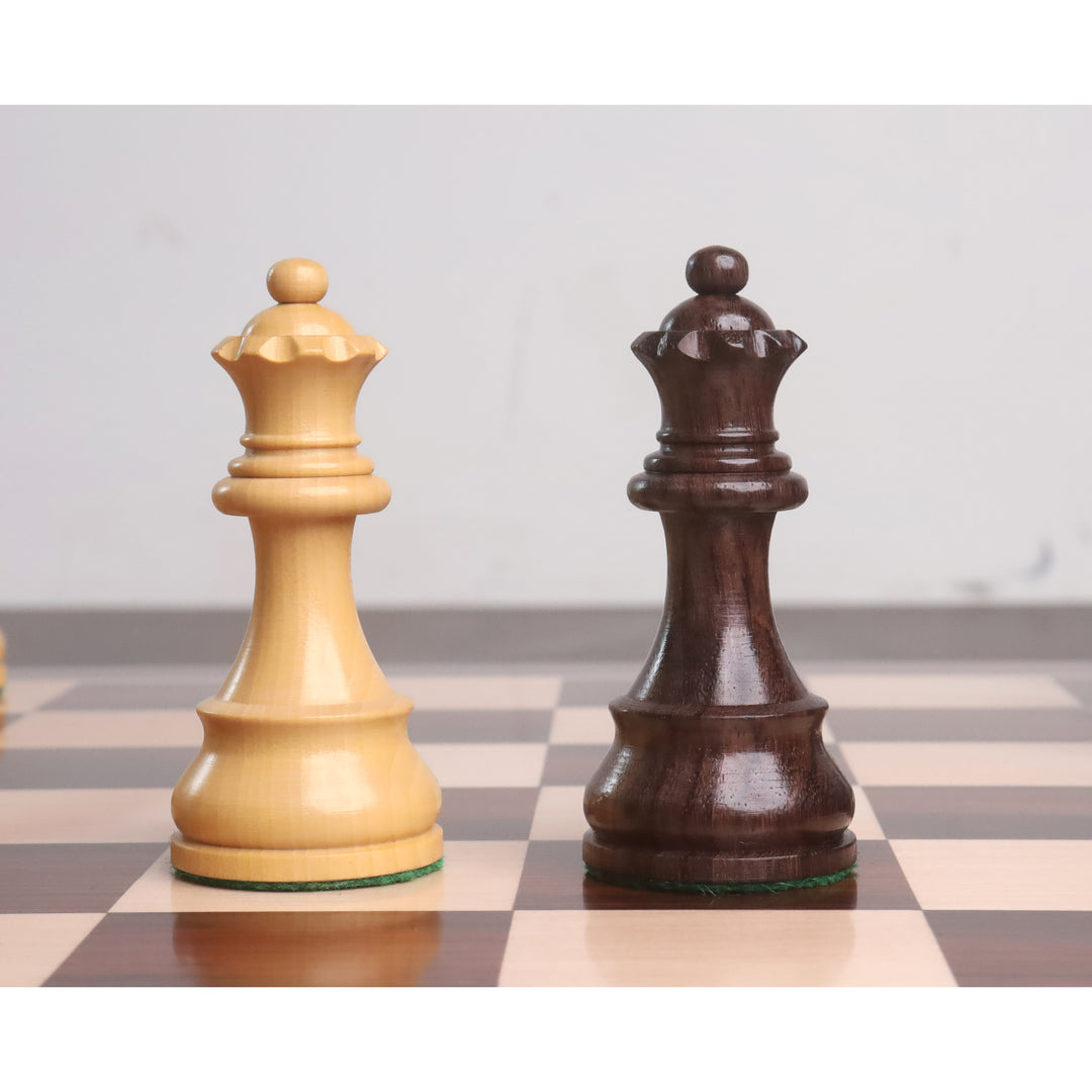 Slightly Imperfect 3.9" Tournament Chess Set- Chess Pieces Only - Rosewood with Extra Queens