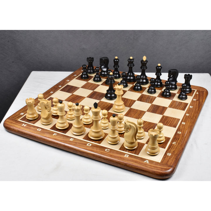 3.9" Russian Zagreb 59' Series Chess Set- Chess Pieces Only - Weighted Ebonised wood - Warehouse Clearance - USA Shipping Only