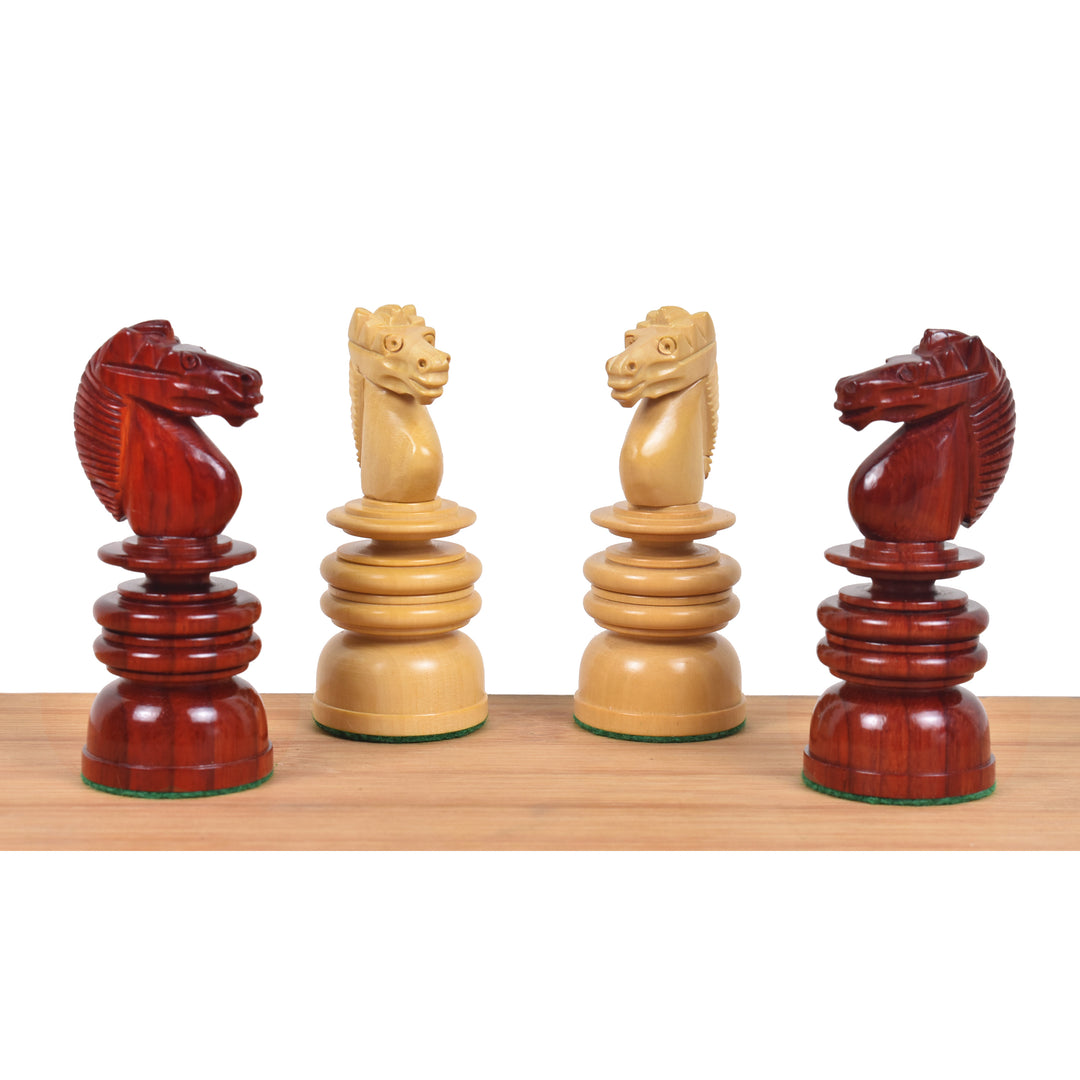 Slightly Imperfect 4.3" St. George Pre-Staunton Calvert Chess Set- Chess Pieces Only – Bud Rosewood & Boxwood