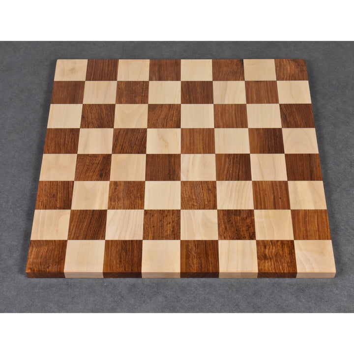 Borderless Hardwood End Grain Chess board - Golden Rosewood & Maple-55 mm square - Warehouse Clearance - Europe Shipping Only