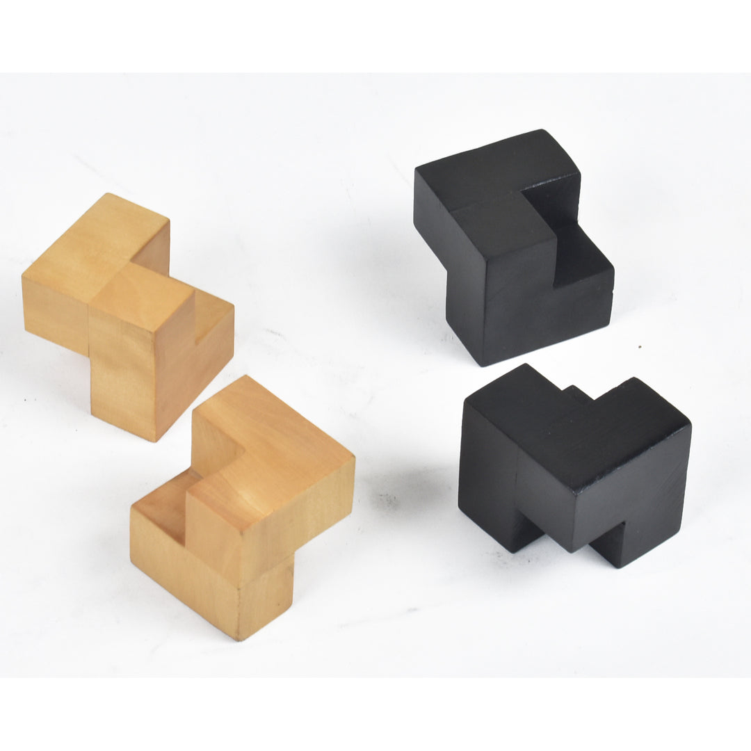 Reproduced 1923 Bauhaus Chess Set- Chess Pieces Only - Abstract set - Ebonised Boxwood - 2" King - UK Shipping Only