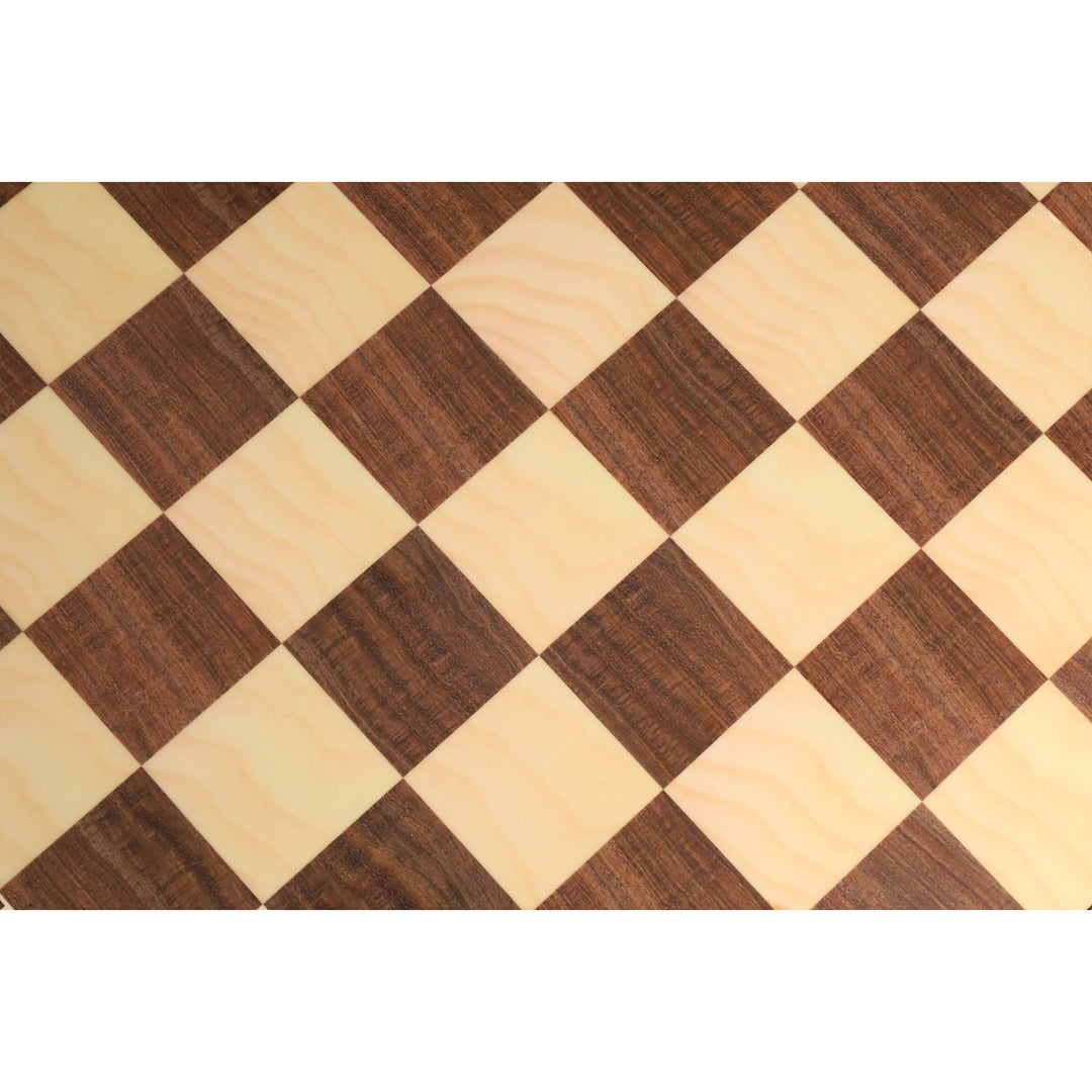 21" Walnut & Maple Printed Chess Board – Matte Finish Tournament Board