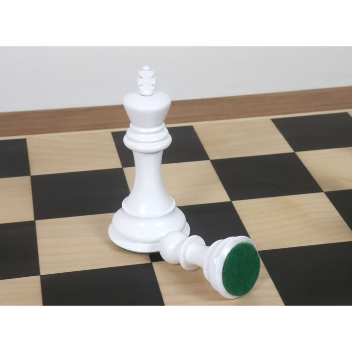4.1" Pro Staunton Black & White Lacquered Wooden Chess Set- Chess Pieces Only - Warehouse Clearance - USA Shipping Only