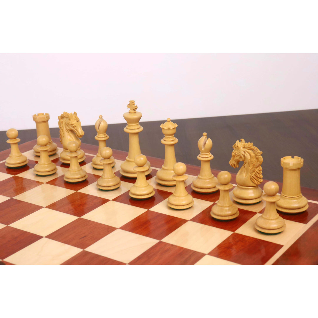 3.9" Heritage Series Staunton Chess set- Chess Pieces Only- Bud Rosewood & Boxwood