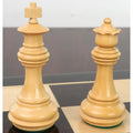 Slightly Imperfect 3.4" Meghdoot Series Staunton Chess Set- Chess Pieces Only - Weighted Ebonised Boxwood