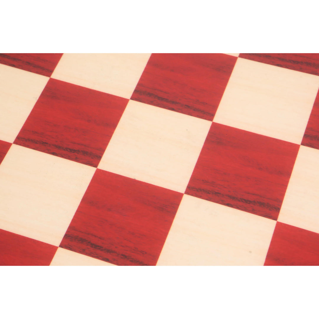 21" Knospe Palisander & Ahorn Holz gedruckt Schachbrett - 55mm quadratisch - Mattes Finish