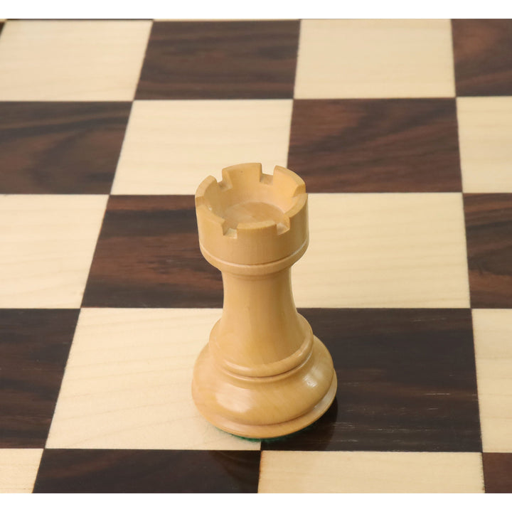 Juego de ajedrez de madera Pro Staunton 4.1" ligeramente imperfecto - Sólo piezas de ajedrez - Madera de rosa ponderada