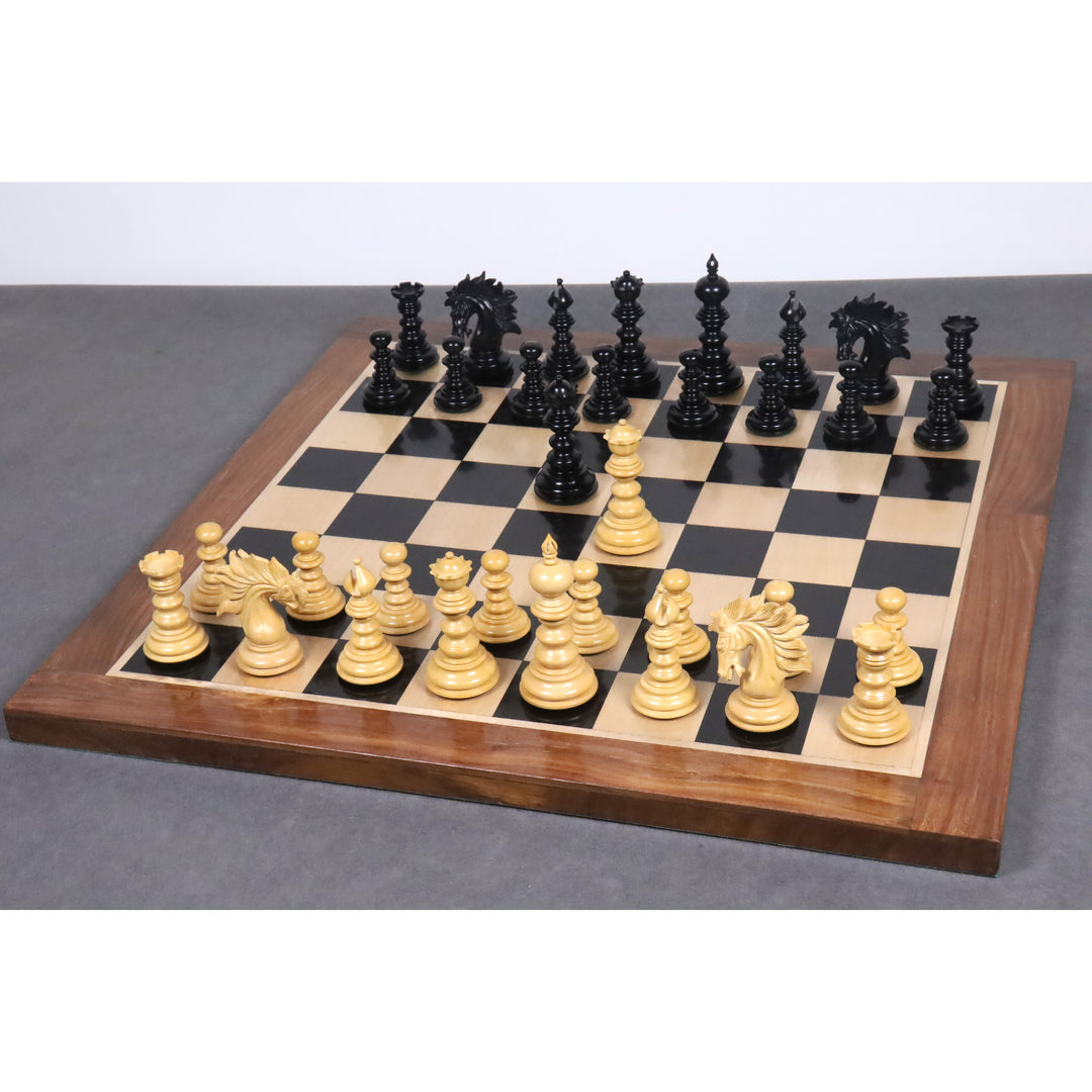 Slightly Imperfect 4.3" Marengo Luxury Staunton Chess Set- Chess Pieces Only- Ebony Wood Triple Weight - Warehouse Clearance - Europe Shipping Only