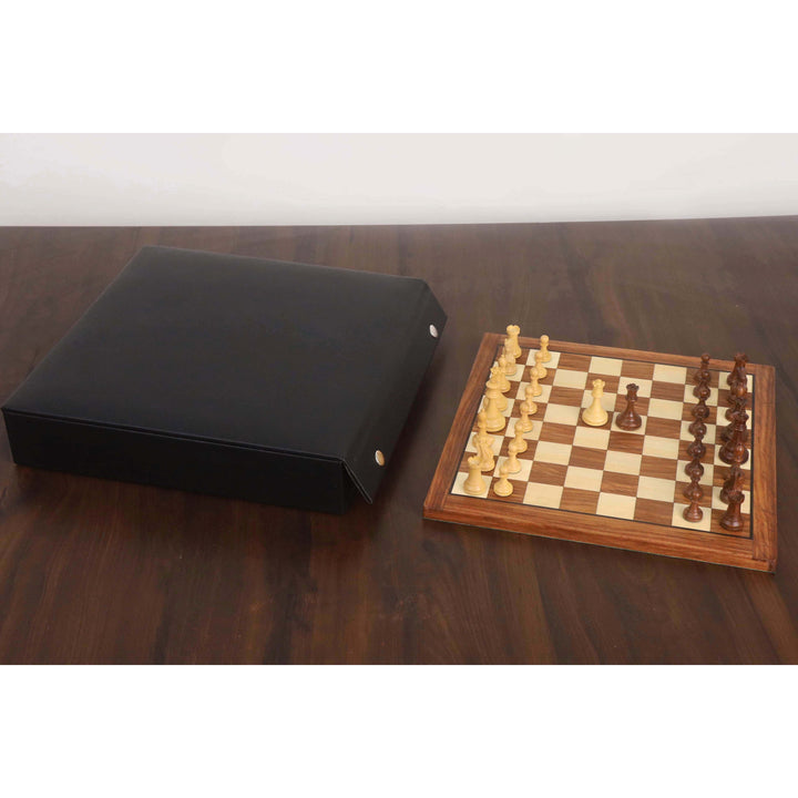 12” Minimalist Staunton Travel Chess Set – Elegant Non-Magnetic Gift Edition