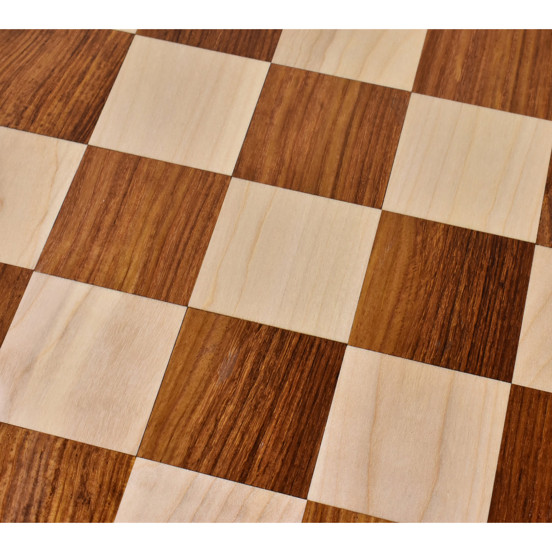Borderless Hardwood End Grain Chess board - Golden Rosewood & Maple-55 mm square - Warehouse Clearance - Europe Shipping Only