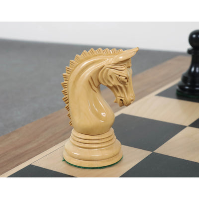 Combo of 4.2" Luxury Augustus Staunton Chess Set with 23" Large Ebony & Maple Wood Chessboard  and Storage Box
