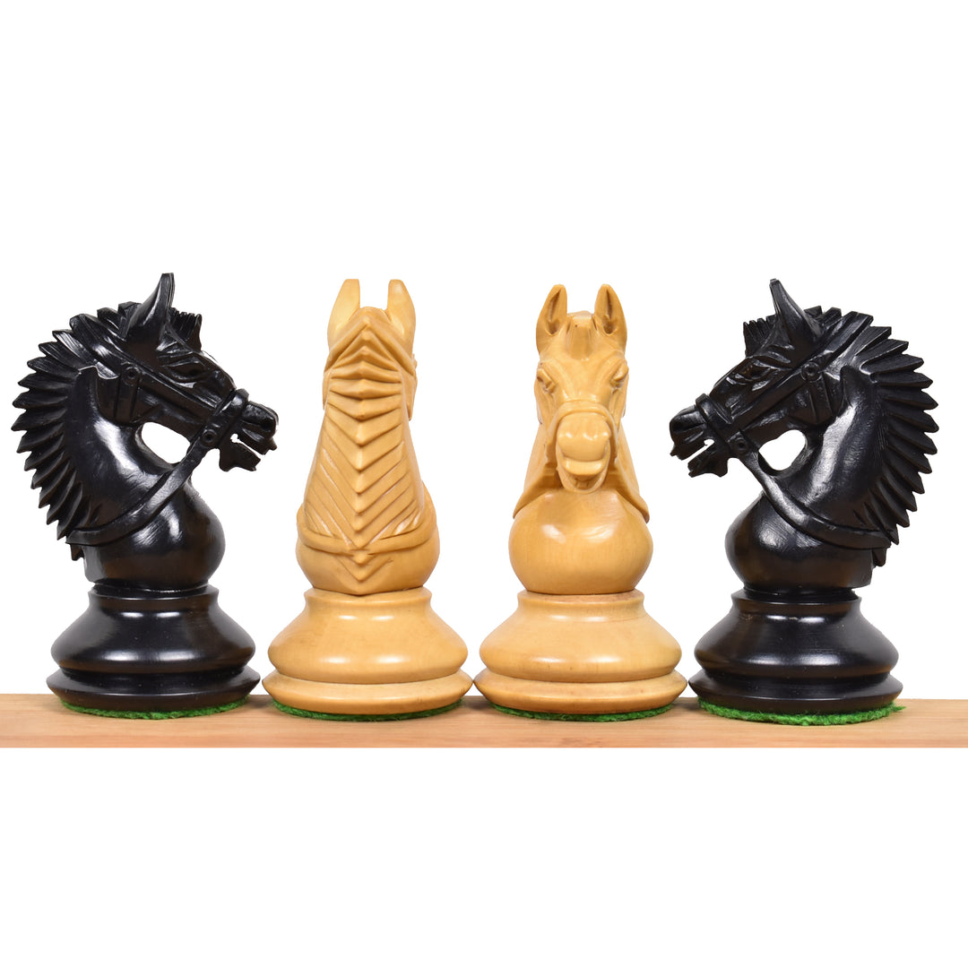 Slightly Imperfect 4.2" American Staunton Luxury Chess Set - Chess Pieces Only - Triple Weighted Ebony Wood