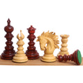 Collection of handcrafted luxury Staunton chess pieces.