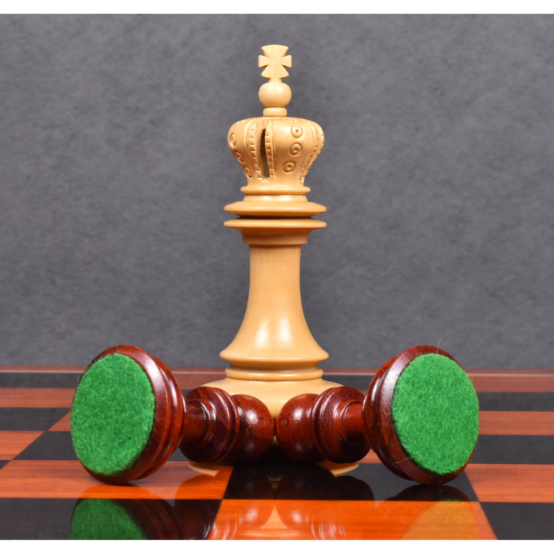 4.5″ Carvers’ Art Luxury Chess Set- Chess Pieces Only - Triple Weighted Bud RoseWood - Warehouse Clearance - USA Shipping Only