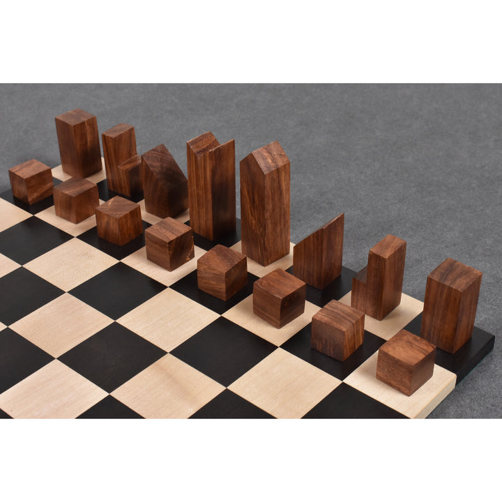 Repro 1966 Lanier Graham Chess Set- Chess Pieces Only - Absract set - Golden Rosewood- 2.7" - Warehouse Clearance - USA Shipping Only