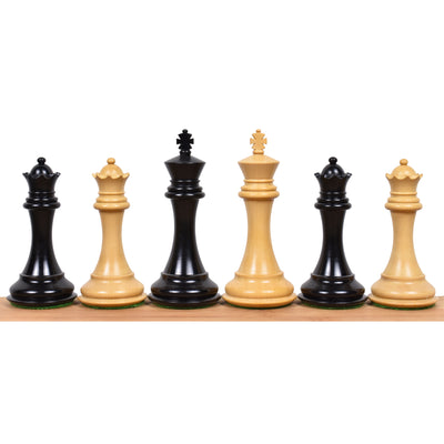 Slightly Imperfect 4.2" American Staunton Luxury Chess Set - Chess Pieces Only - Triple Weighted Ebony Wood