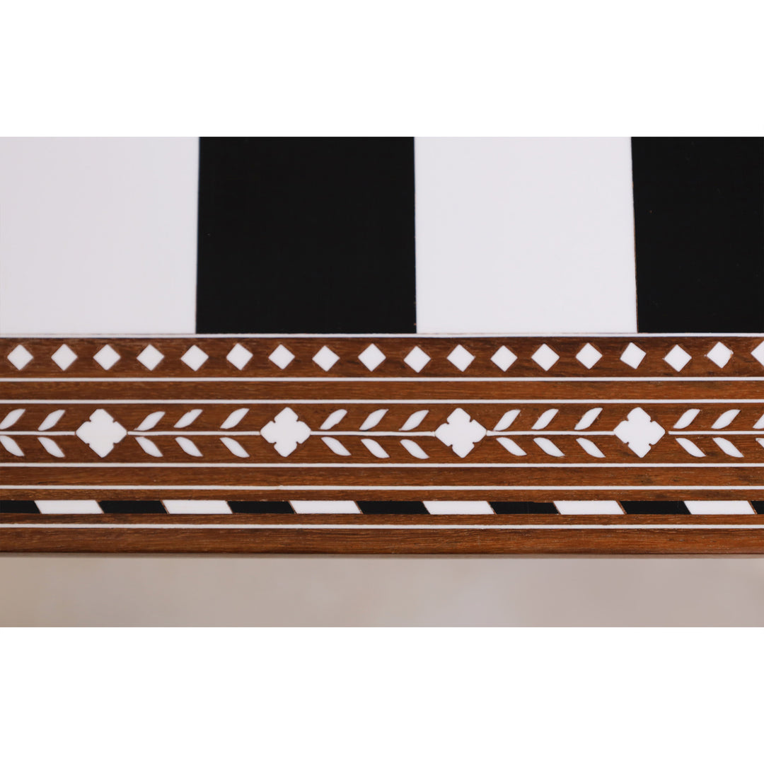 21" Players Wooden Chess Table – Golden Rosewood & Acrylic Ivory (27" Height)