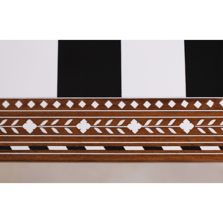 21" Players Wooden Chess Table – Golden Rosewood & Acrylic Ivory (27" Height)