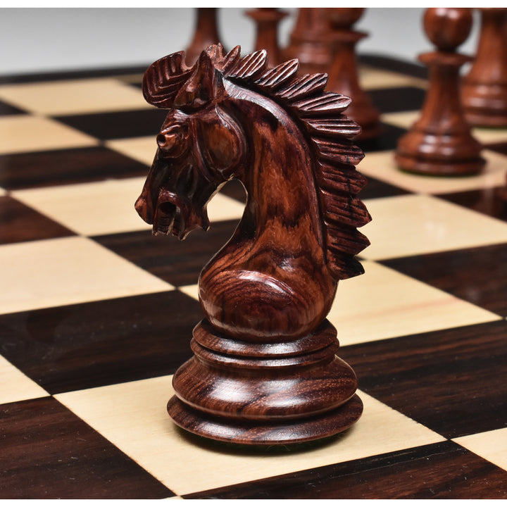 3.7" Emperor Series Staunton Chess set- Chess Pieces Only- Double Weighted Rose Wood - Warehouse Clearance - USA Shipping Only