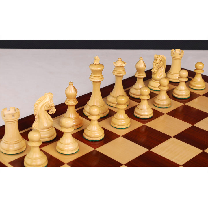 Repro 2016 Sinquefield Staunton Chess Set- Chess Pieces Only-Bud Rosewood-Triple Weight