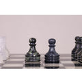 Slightly Imperfect  10" Onyx Marble Chess Set - Black & White Stone Board & Pieces