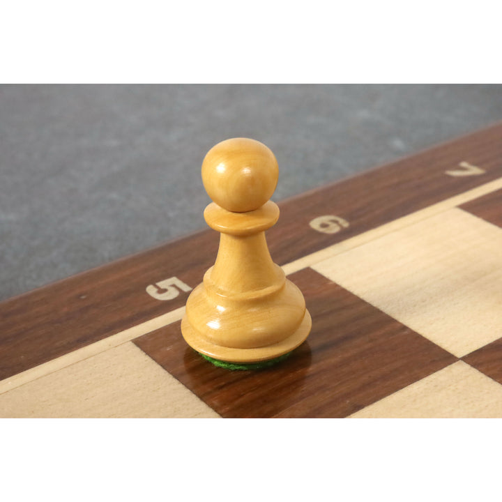 3.75" Queens Gambit Staunton Chess Set- Chess Pieces Only - Weighted Golden Rosewood - Warehouse Clearance - USA Shipping Only