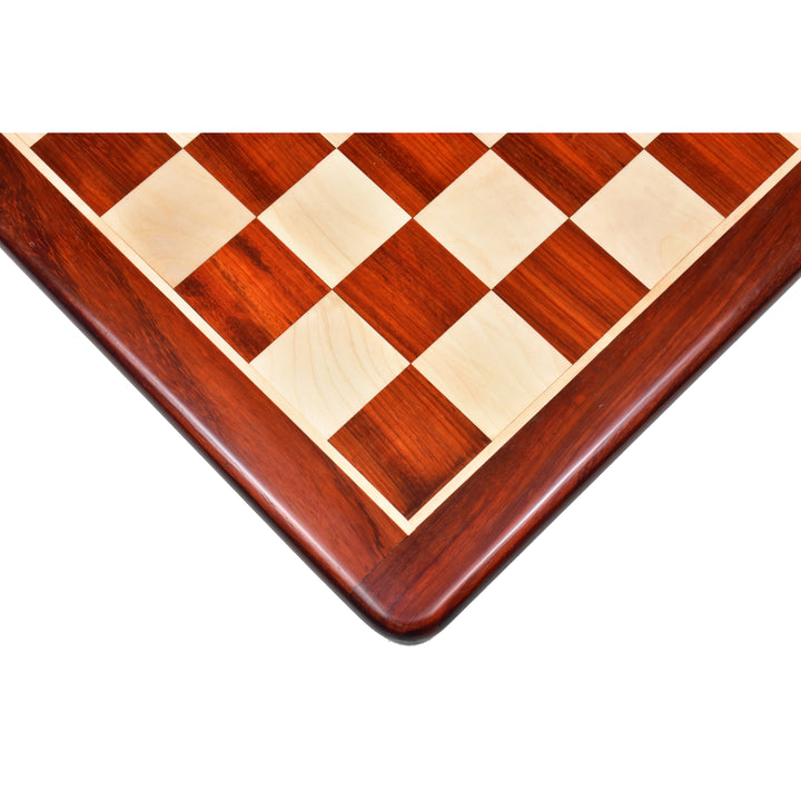 Combo of Chamfered Base Staunton Chess Set - Pieces in Bud Rosewood with Board and Box