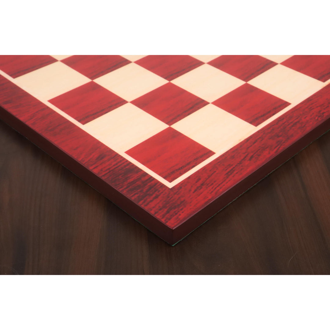 21" Bud Rosewood & Maple Wood Printed Chess Board- 55mm square- Matt Finish