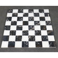 18'' Borderless Marble Stone Luxury Chess Board -  Black and White Marble Stone  - Warehouse Clearance - USA Shipping Only