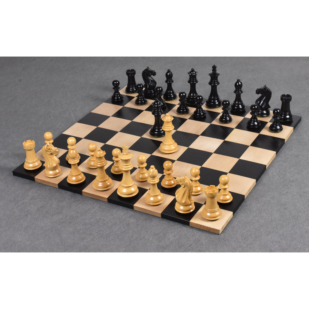 Slightly Imperfect Fierce Knight Staunton Chess Set- Chess Pieces Only - Weighted Boxwood - 3.5" Extra Queens - Warehouse Clearance - USA Shipping Only