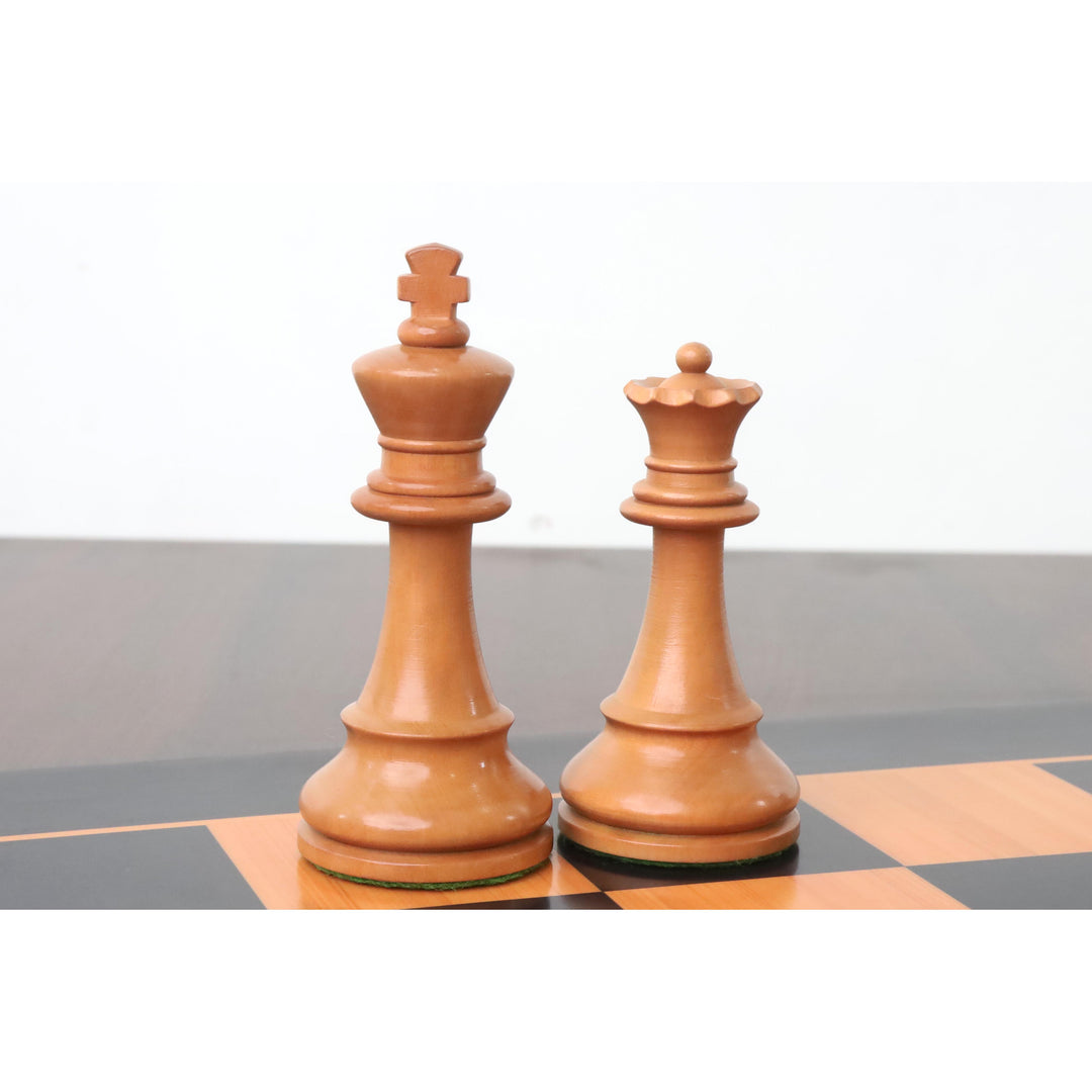 Slightly Imperfect 1920's German Collectors' Chess Set- Chess Pieces Only- Antique Boxwood- 4.1