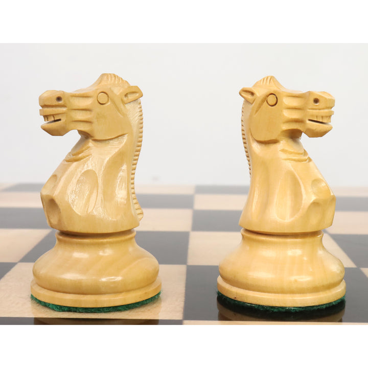 Slightly Imperfect 4.1" New Classic Staunton Wooden Chess Set - Chess Pieces Only-Weighted Ebonised Boxwood