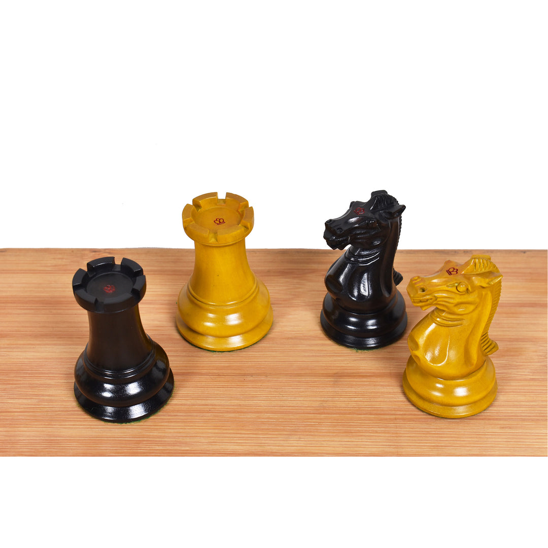 1849 Jaques Cook Staunton Set di scacchi da collezione - Solo pezzi di scacchi - Legno di ebano - 3,75