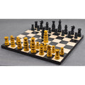 Set di scacchi St. George Pre-Staunton Calvert leggermente imperfetto da 4,3” - Solo pezzi di scacchi - Legno di bosso ed ebano antichizzato
