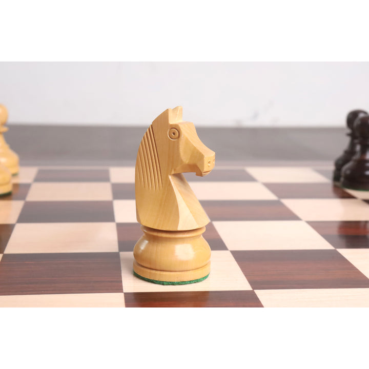 3.9" Combo de ajedrez de torneo - Piezas en madera de palisandro con tablero y caja