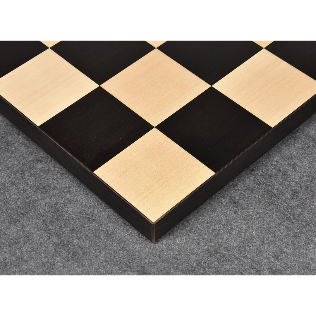Borderless Chess board - 55 mm Square - Solid Inlaid Ebony & Maple Wood - 17.7 inch - Warehouse Clearance - Europe Shipping Only