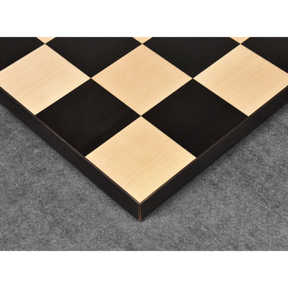 Borderless Chess board - 55 mm Square - Solid Inlaid Ebony & Maple Wood - 17.7 inch - Warehouse Clearance - Europe Shipping Only