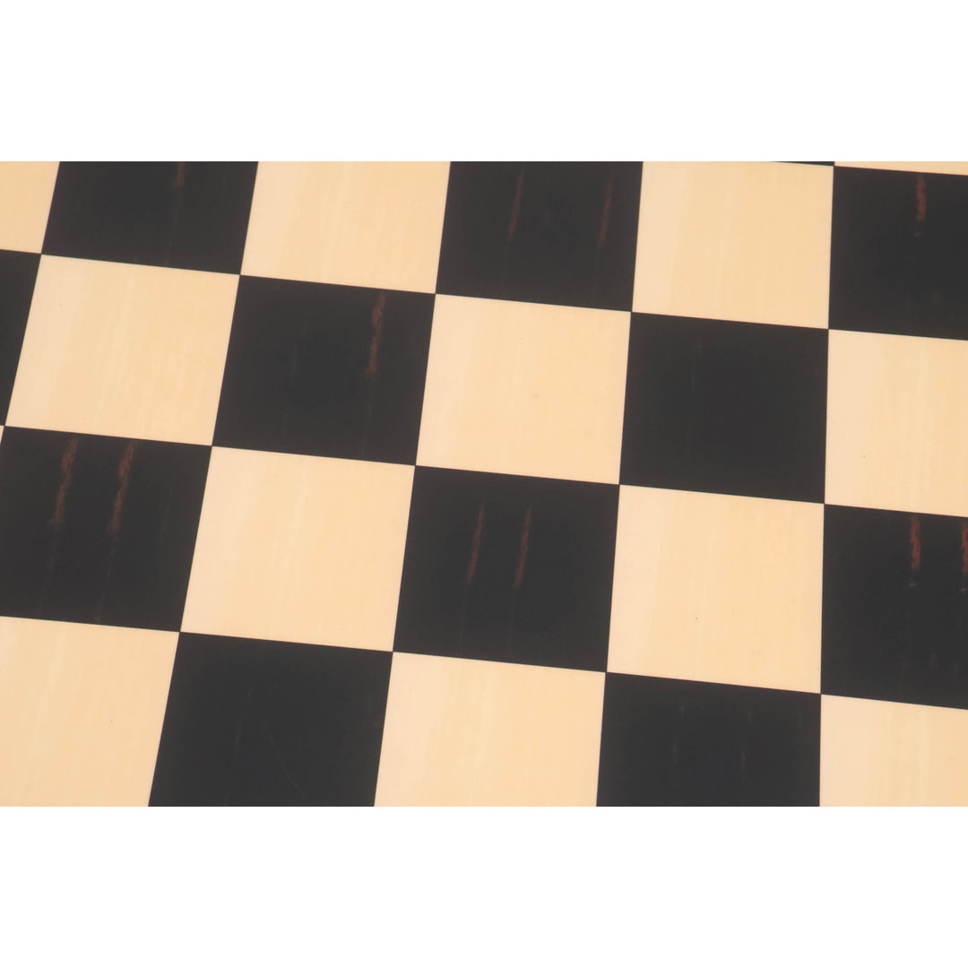 Slightly Imperfect 21" Ebony & Maple Wood Printed Chess Board- 55mm square- Matt Finish