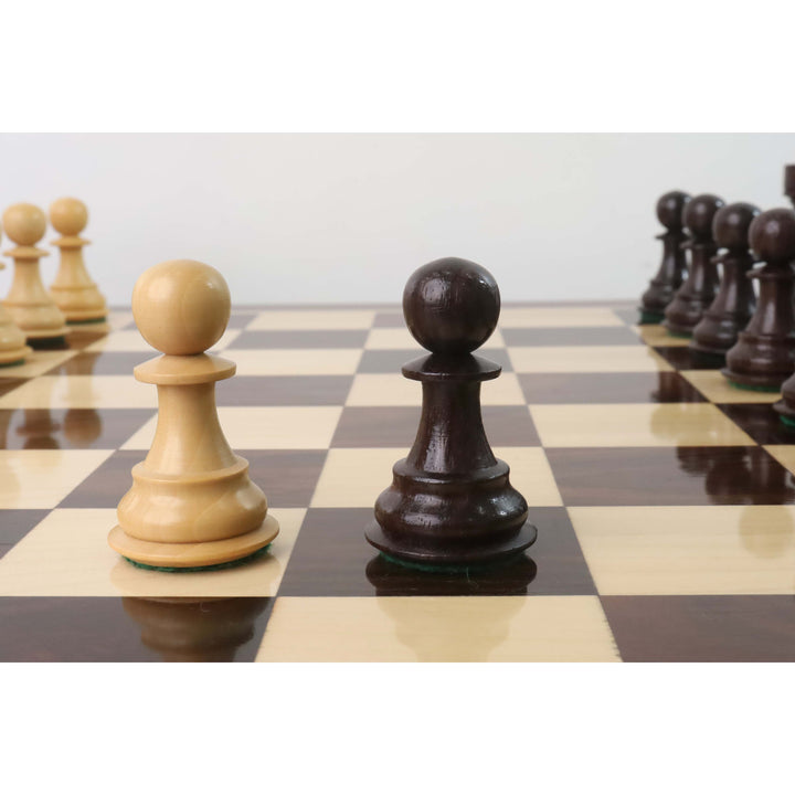 Set di scacchi in legno leggermente imperfetto da 4,1" Pro Staunton - Solo pezzi di scacchi - Legno di rosa pesato