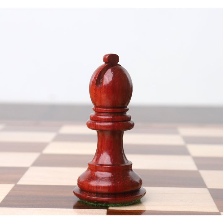 Nieznacznie niedoskonały 3,1” luksusowy zestaw szachów Pro Staunton - tylko szachy - potrójnie ważony Pączek Drewno Różane