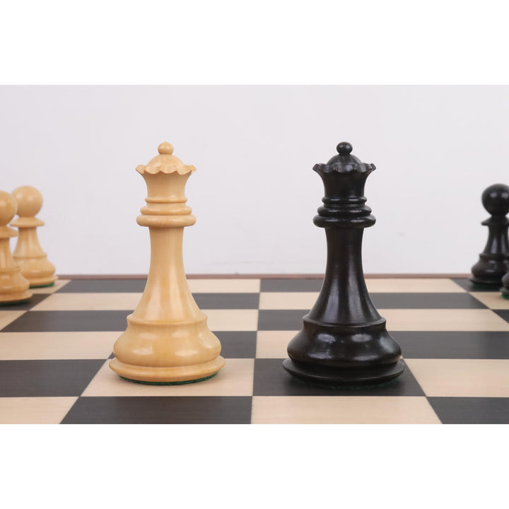 Combo di set di scacchi Fierce Knight Staunton con scacchiera in legno da 21" e scatola di immagazzinamento