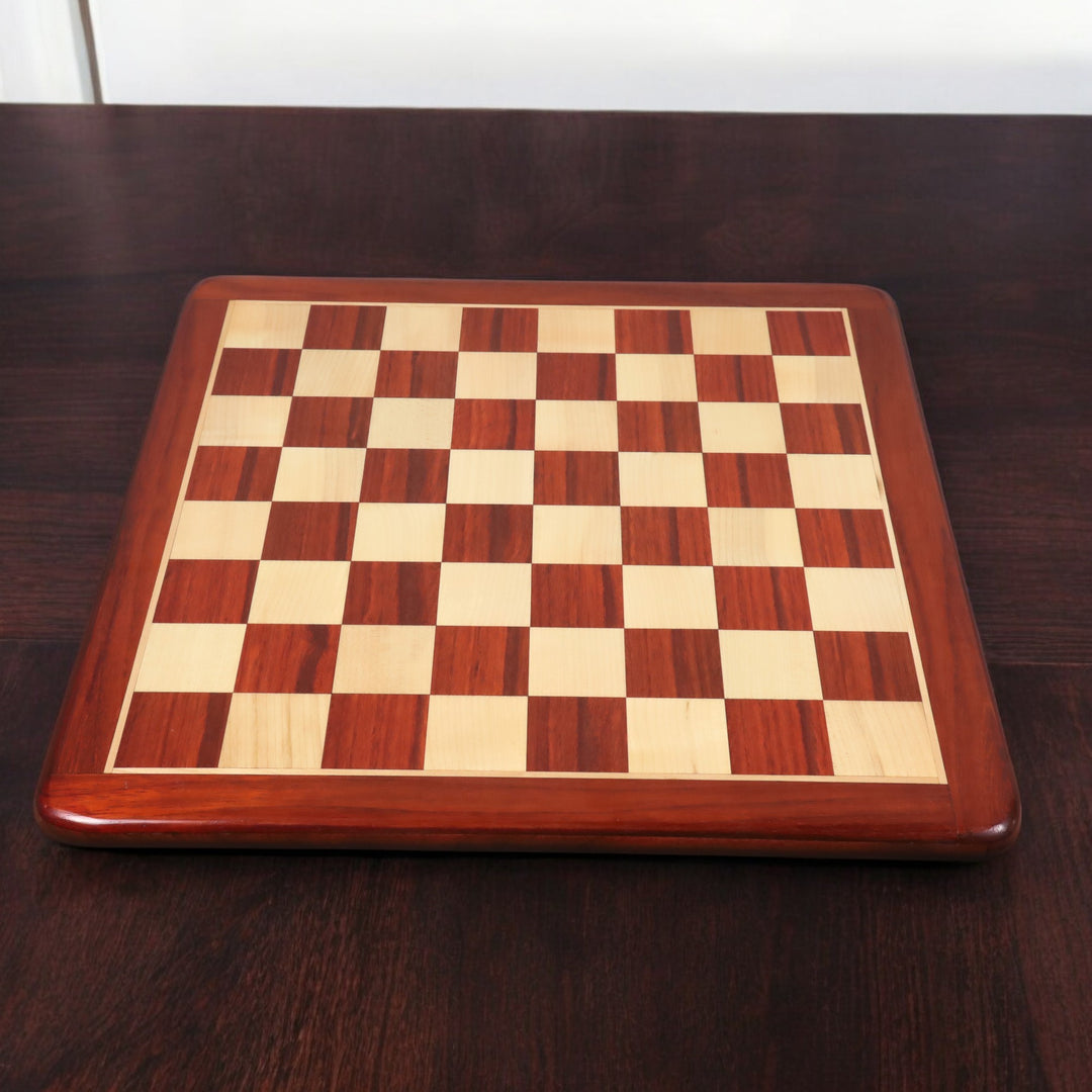 Combo of 3.3" Spiraled Steed Luxury Chess Set- Bud Rosewood & Boxwood With Board and Box