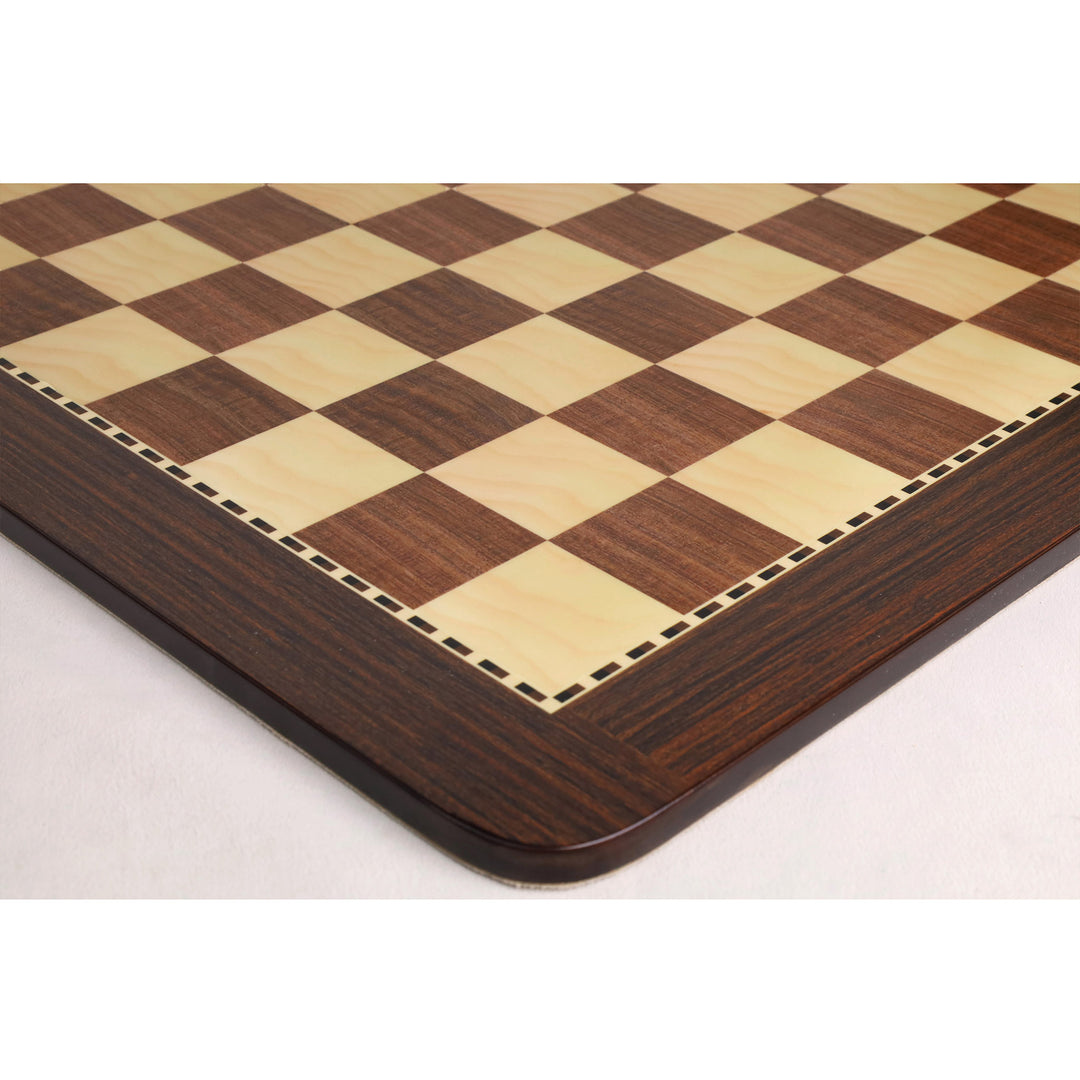 21" Walnut & Maple Printed Chess Board – Matte Finish Tournament Board