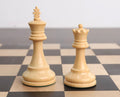Boxwood king and queen pieces from the 2.4 inch Pro Staunton weighted wooden chess set.