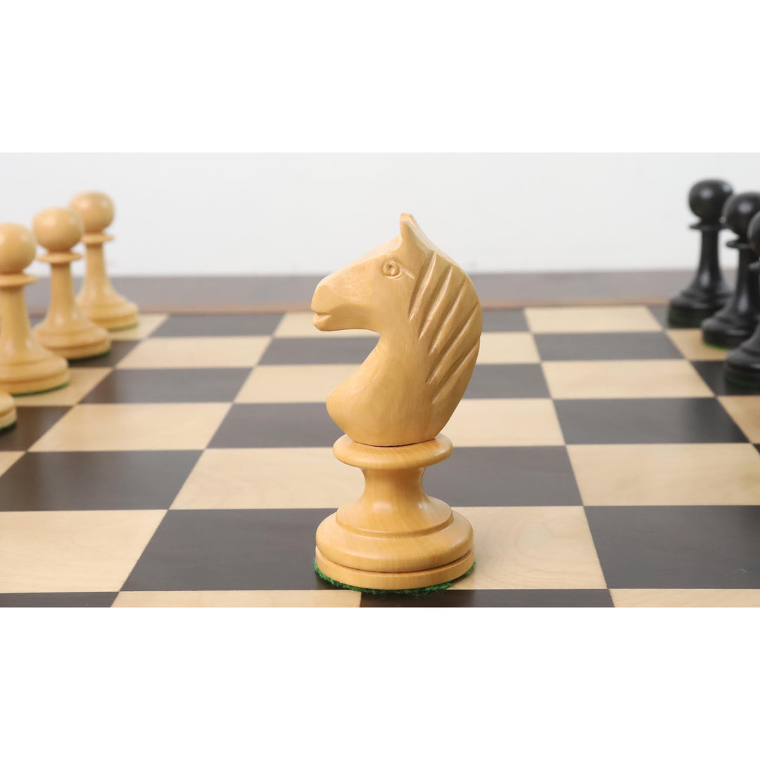 Slightly Imperfect 4.8" Averbakh Soviet Russian Chess Pieces Only Set- Double Weighted Boxwood