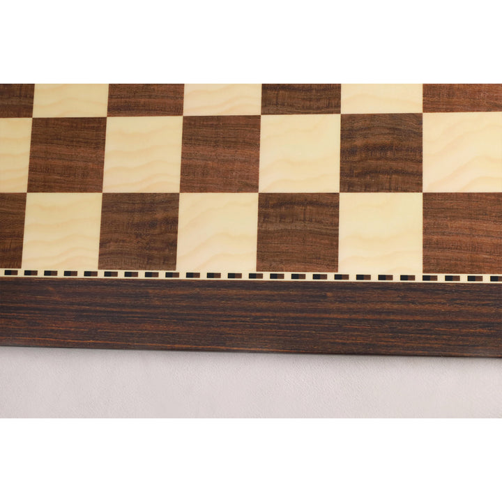 21" Walnut & Maple Printed Chess Board – Matte Finish Tournament Board