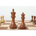 Majestic Golden Rosewood Pro Staunton King and Queen chess pieces close-up.