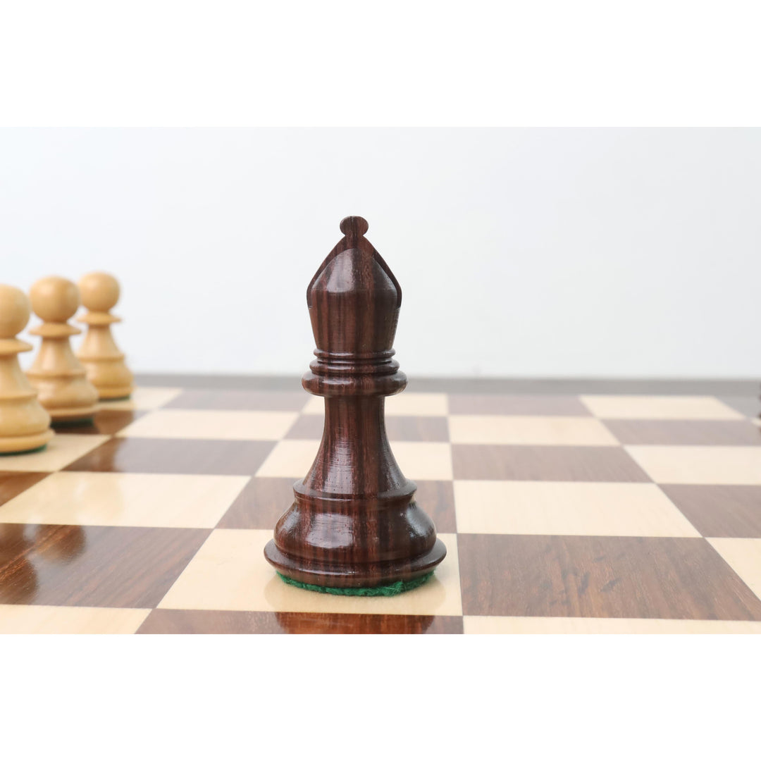 Slightly Imperfect 3.9" Professional Staunton Chess Set- Chess Pieces Only - Weighted Rosewood & Boxwood