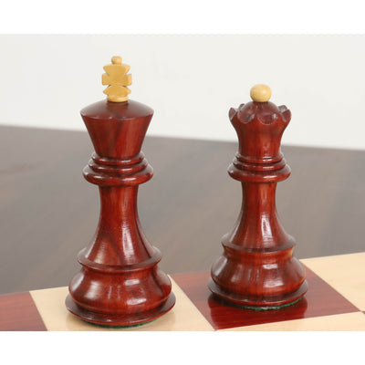 Slightly Imperfect Russian Zagreb 59' Chess Pieces only set - Double Weighted Bud Rose Wood